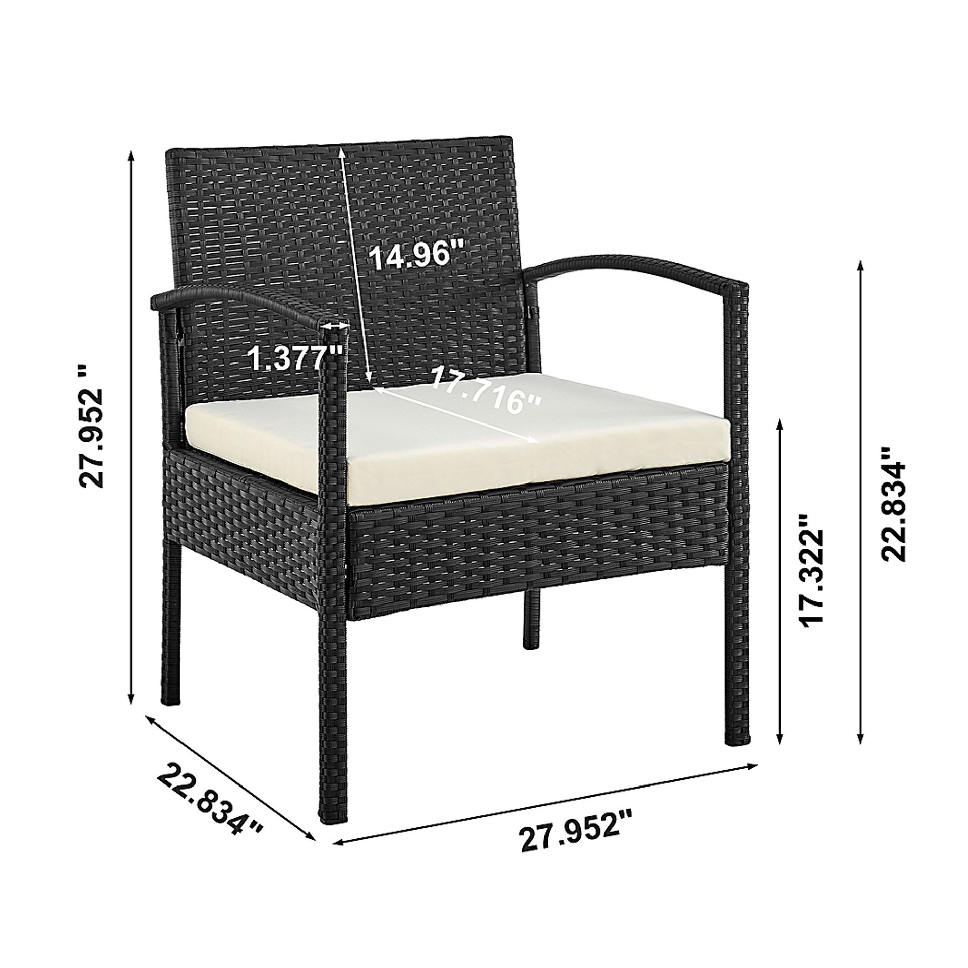 Biehly Cream 3 Pc Chat Set - Image 3