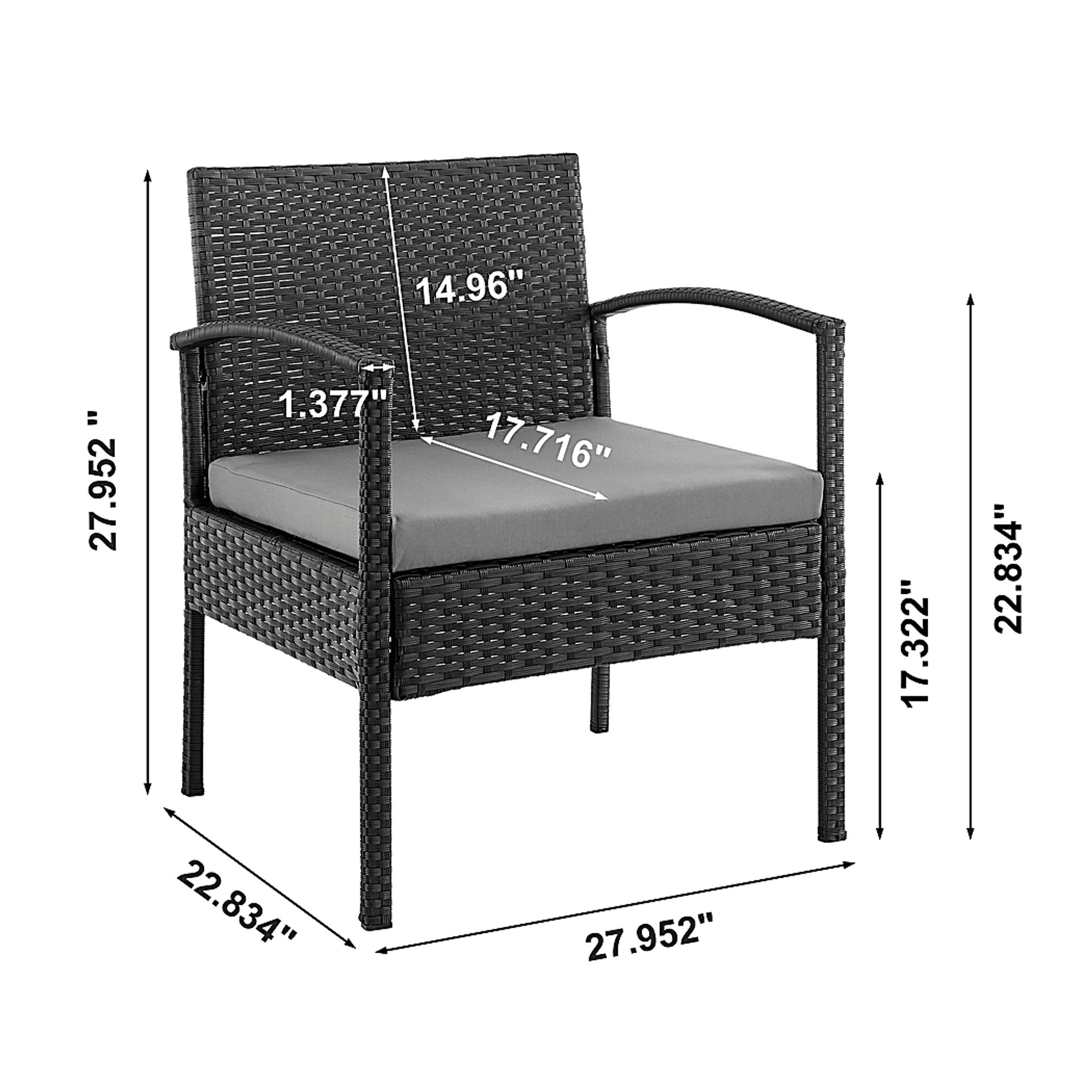 Biehly Gray 3 Pc Chat Set - Image 3