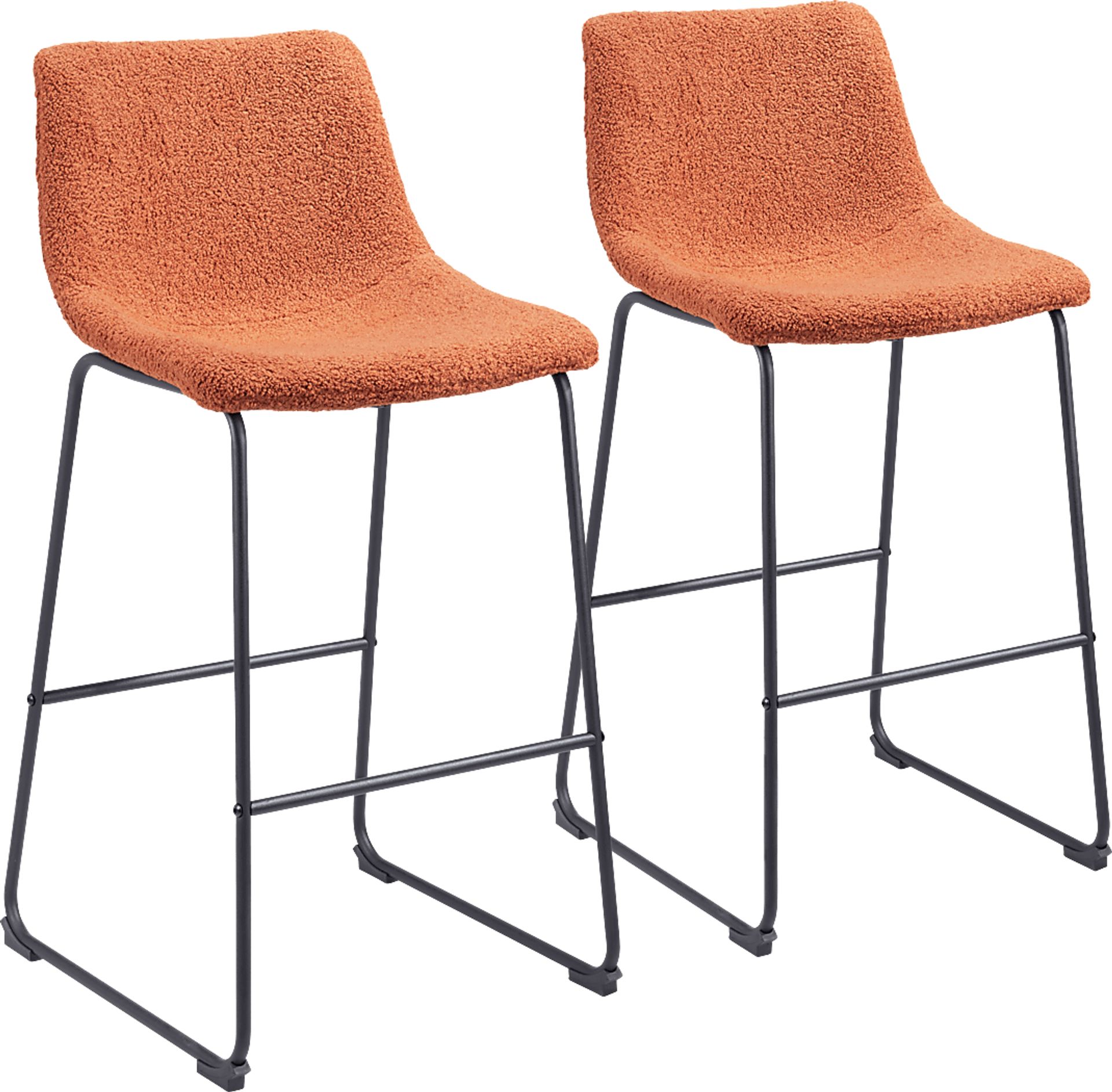 Bieless Orange Barstool, Set of 2 - Image 1