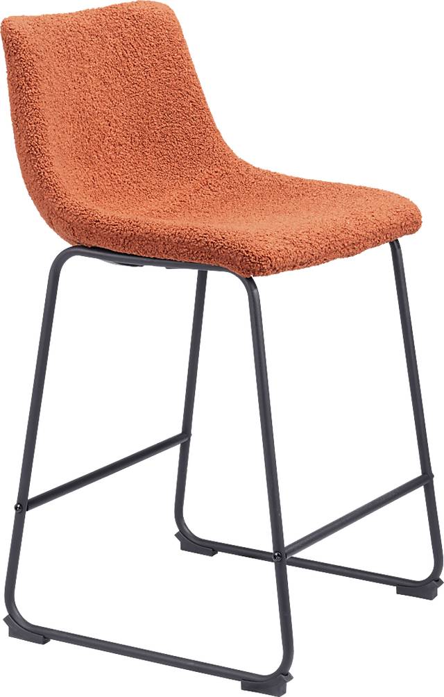 Bieless Orange Counter Height Stool, Set of 2 - Thumbnail - Image 4
