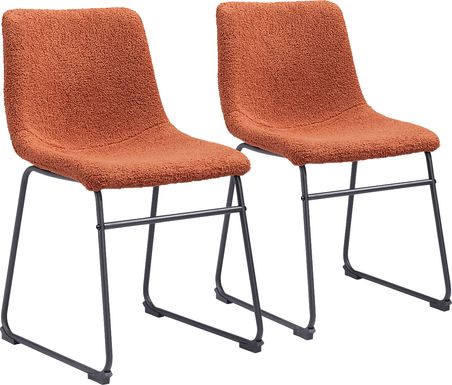 Bieless Orange Side Chair, Set of 2