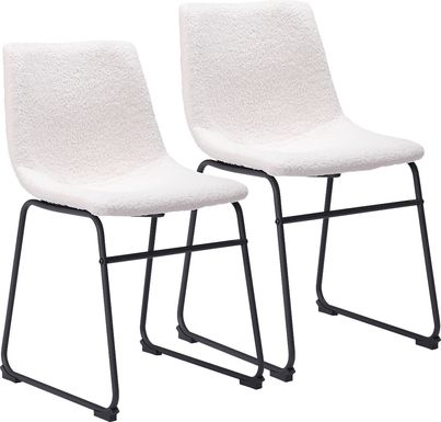 Bieless White Side Chair, Set of 2