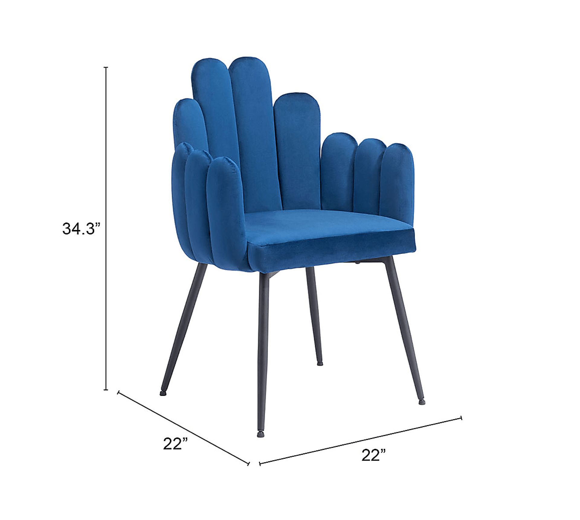 Bielo Blue Side Chair, Set of 2 - Image 11