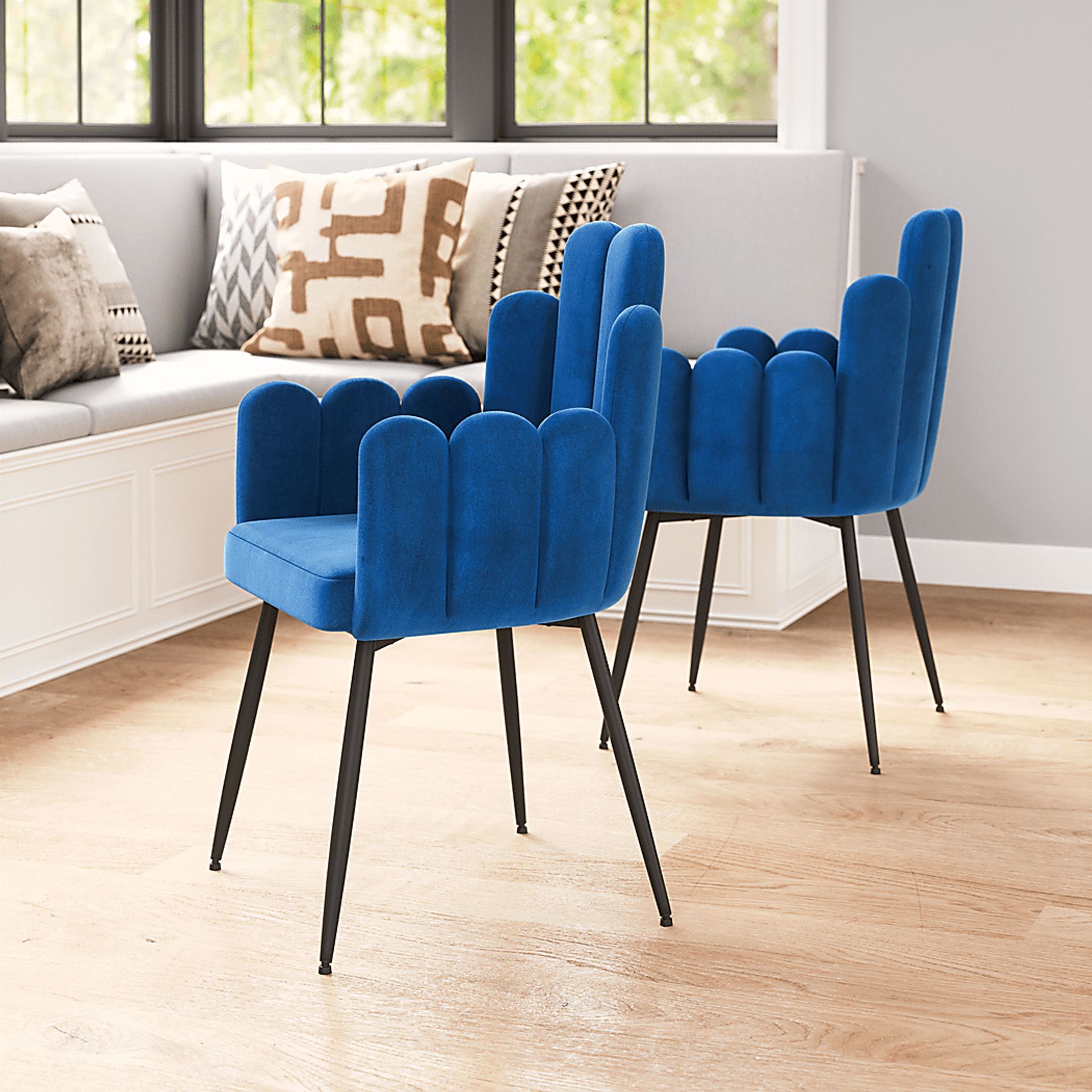 Bielo Blue Side Chair, Set of 2 - Image 9