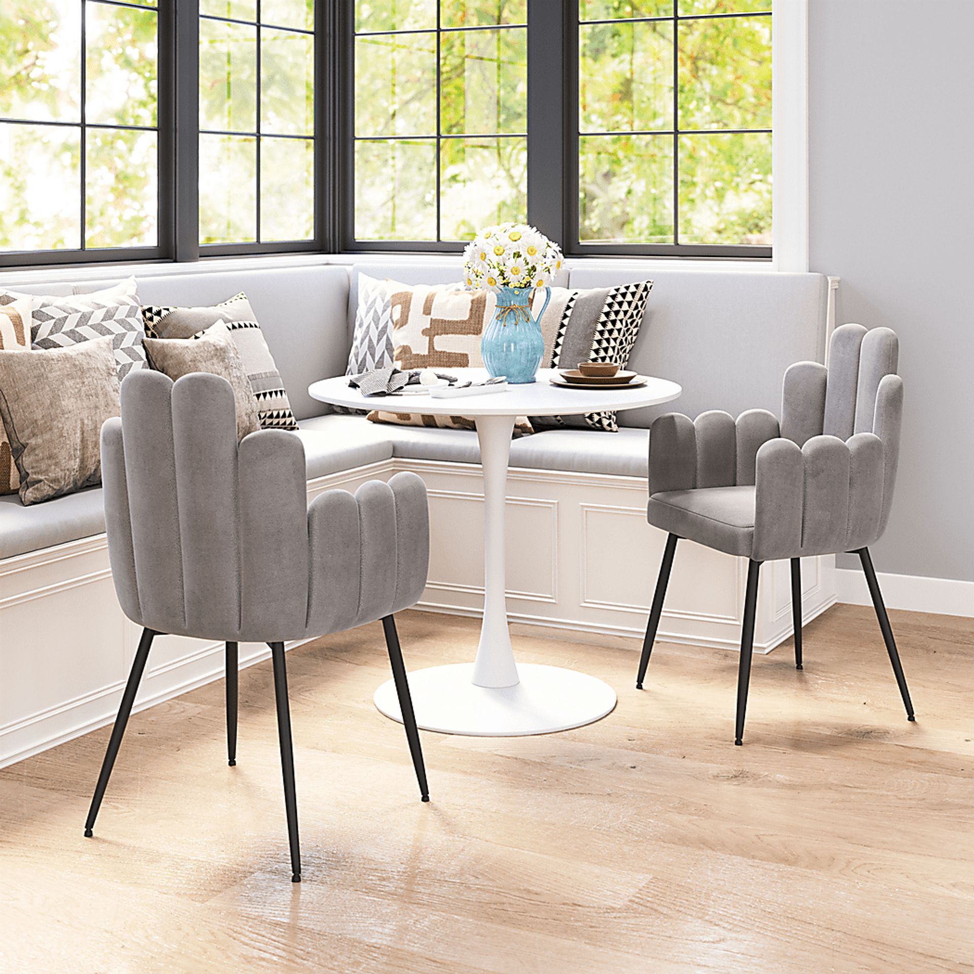 Bielo Gray Side Chair, Set of 2 - Image 2