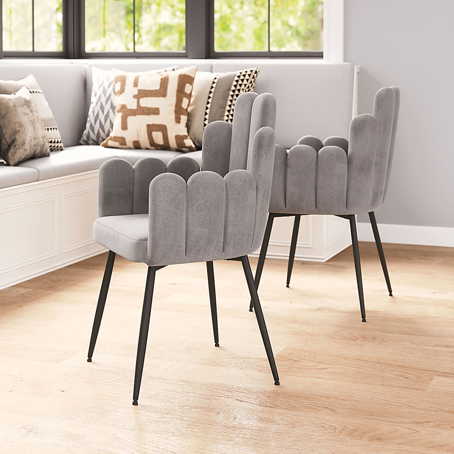 Bielo Gray Side Chair, Set of 2 - Image 9