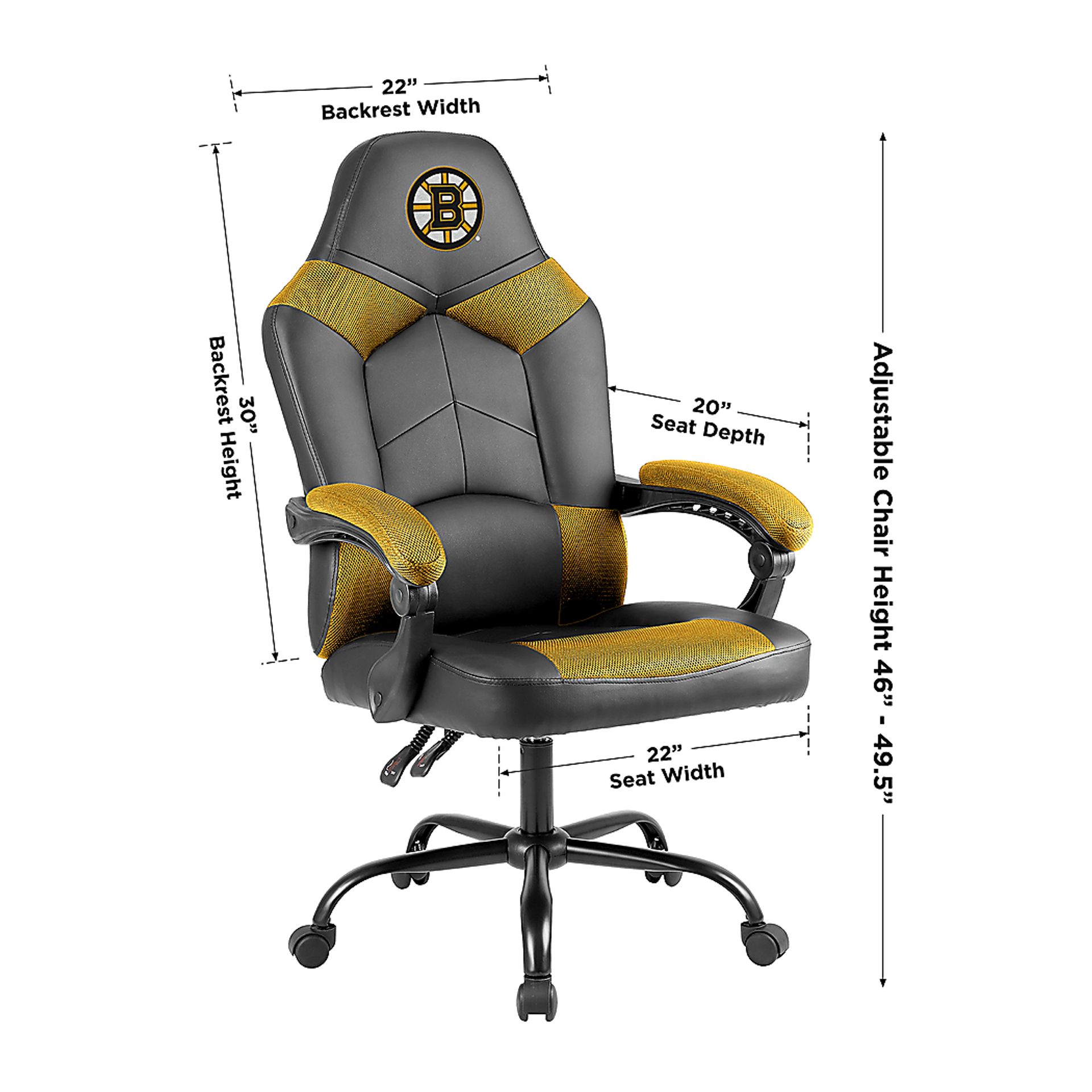 Big Team Boston Bruins Yellow Office Chair - Image 4
