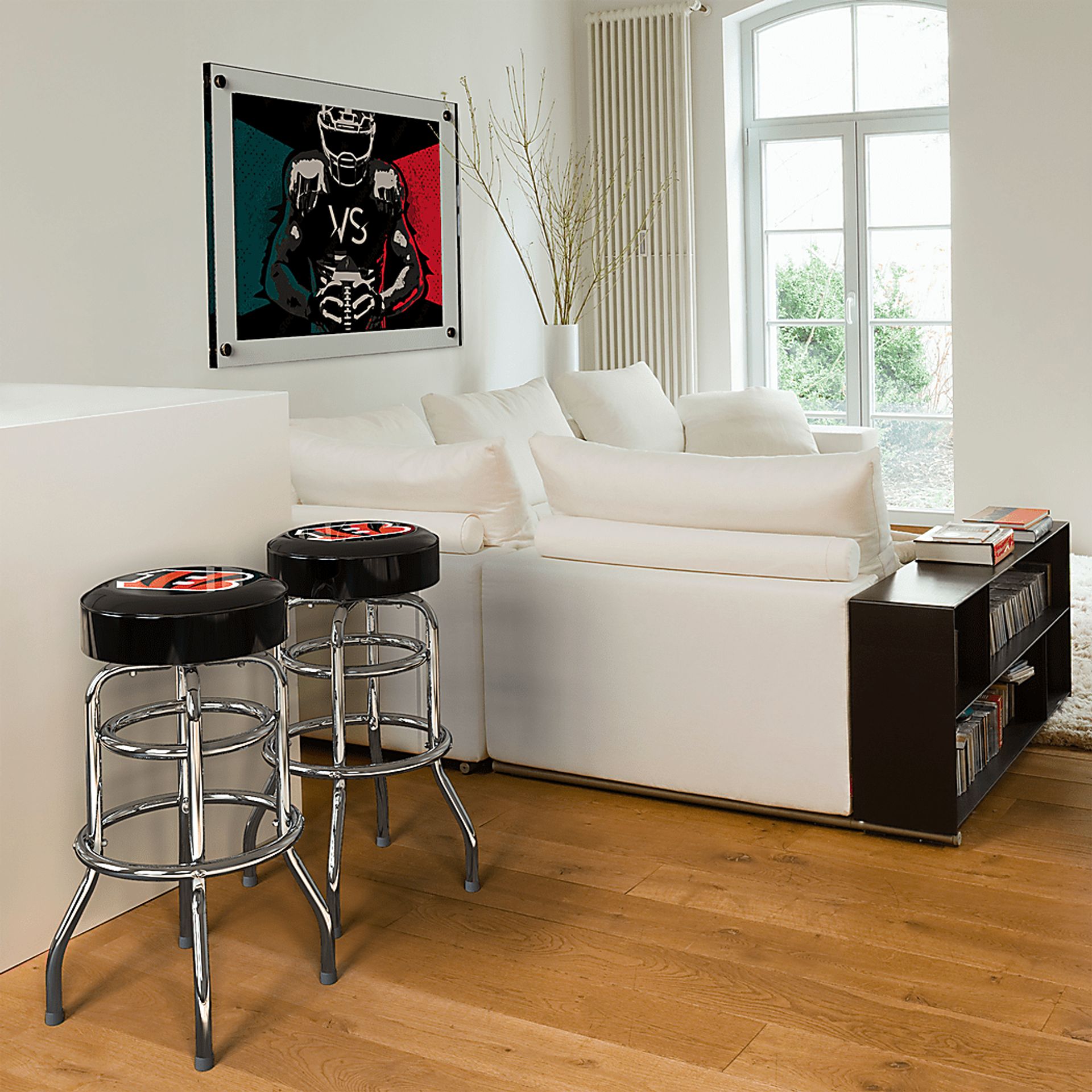 Big Team Cincinnati Bengals Black Barstools - Image 2