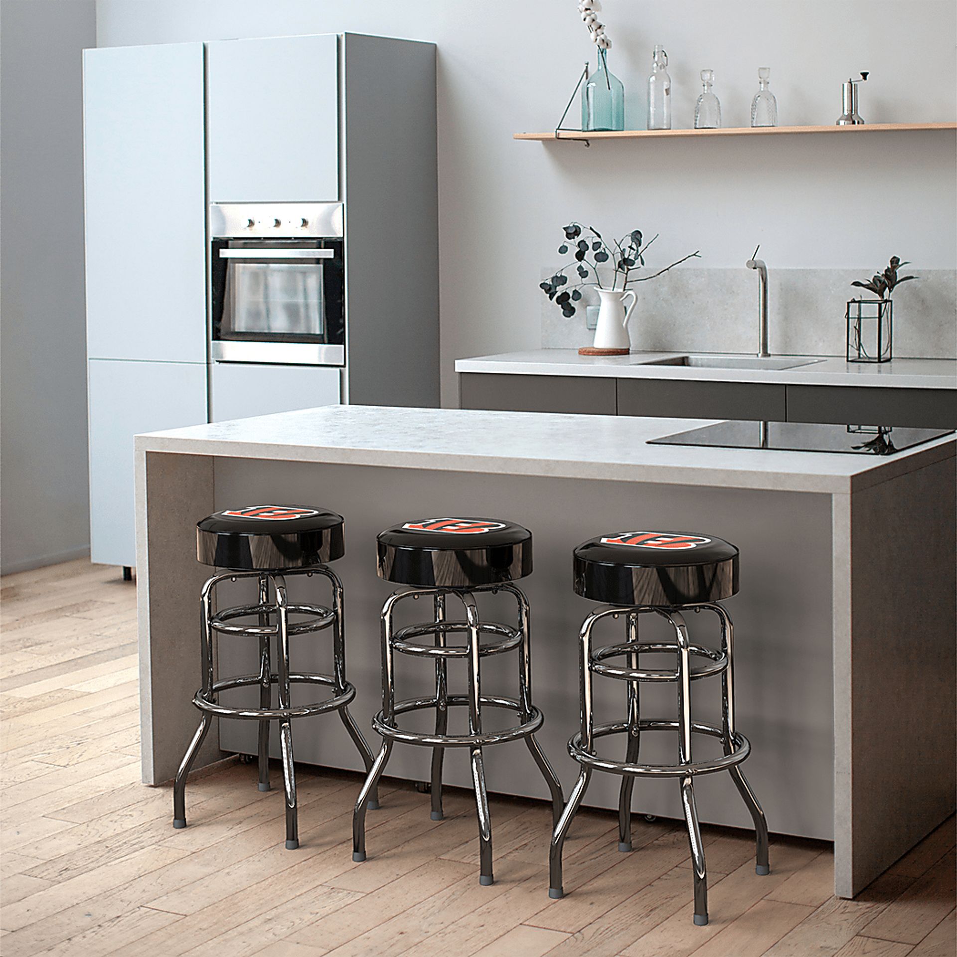 Big Team Cincinnati Bengals Black Barstools - Image 3