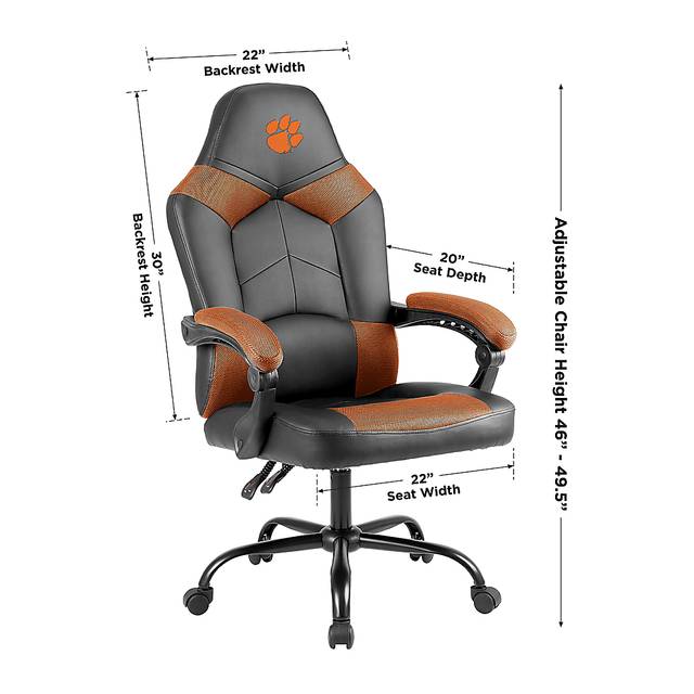 Big Team Clemson University Orange Office Chair - Thumbnail - Image 4
