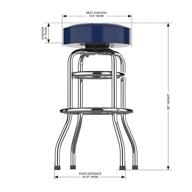 Big Team Dallas Cowboys Blue Barstool - Thumbnail - Image 5