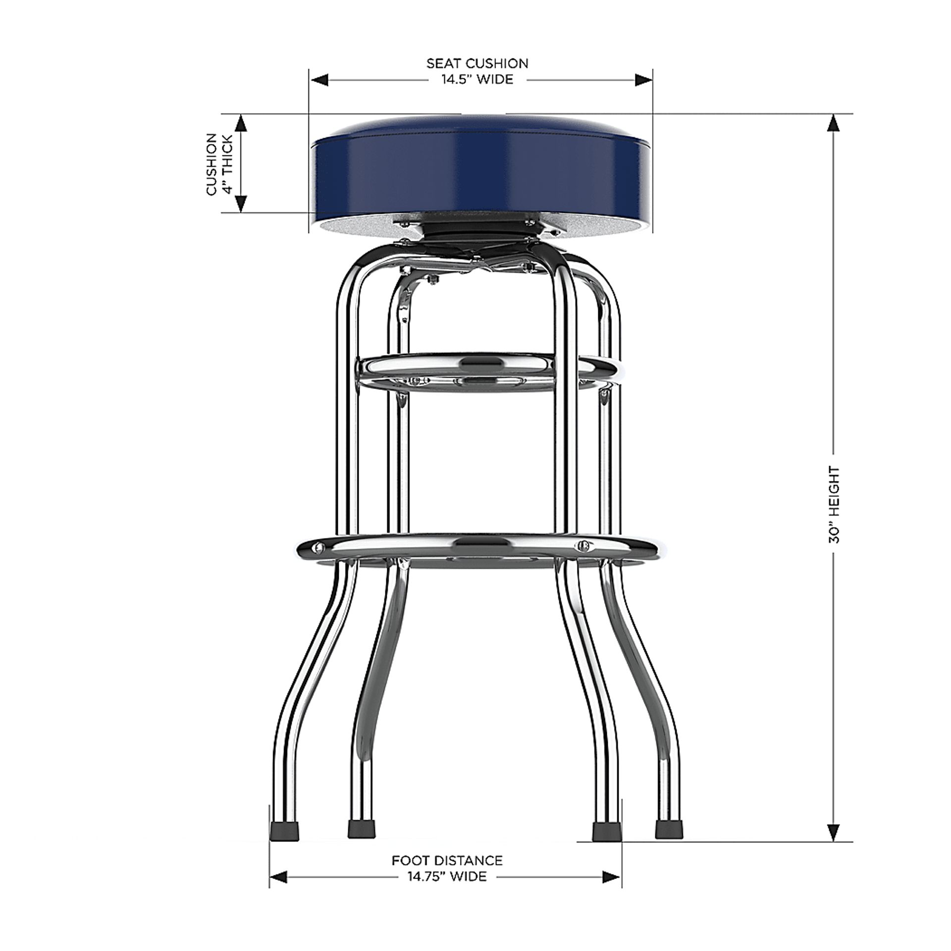Big Team Dallas Cowboys Blue Barstool - Image 5