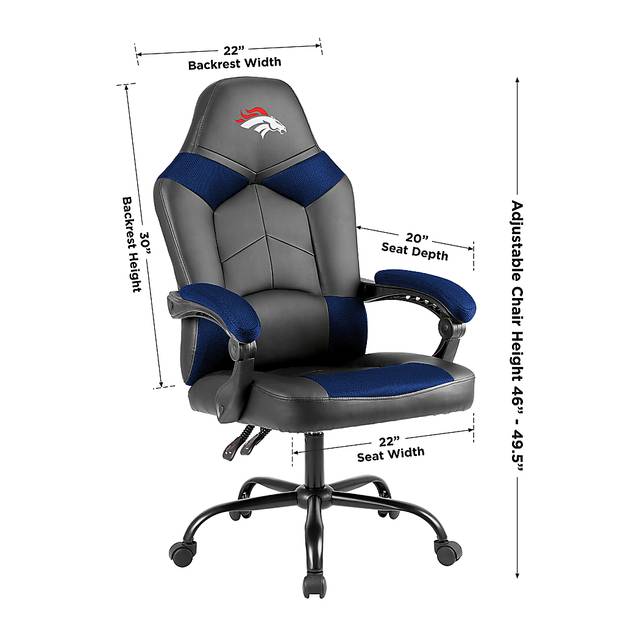 Big Team Denver Broncos Blue Office Chair - Thumbnail - Image 4