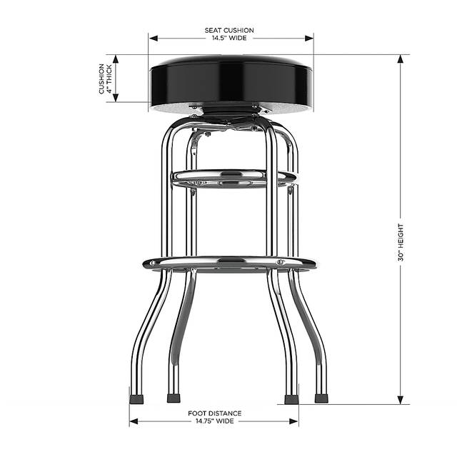 Big Team Jacksonville Jaguars Black Barstool - Thumbnail - Image 5