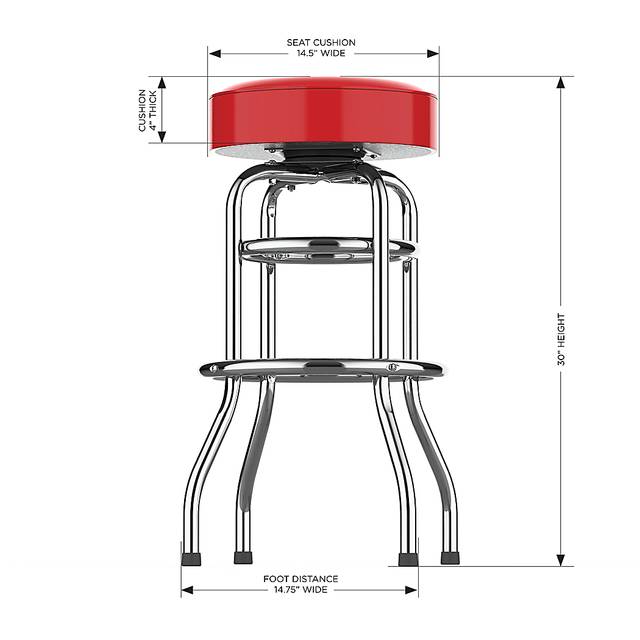Big Team Kansas City Chiefs Red Barstool - Thumbnail - Image 5
