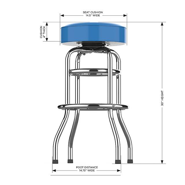 Big Team Los Angeles Chargers Blue Barstool - Thumbnail - Image 5