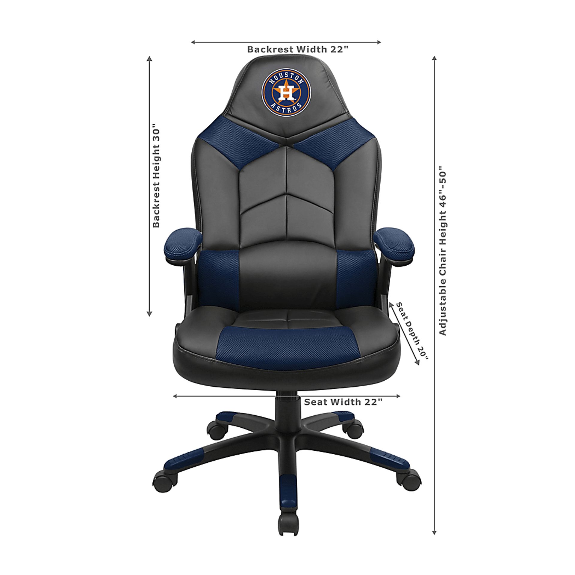 Big Team MBL Houston Astros Cubs Navy Oversized Gaming Chair - Image 3