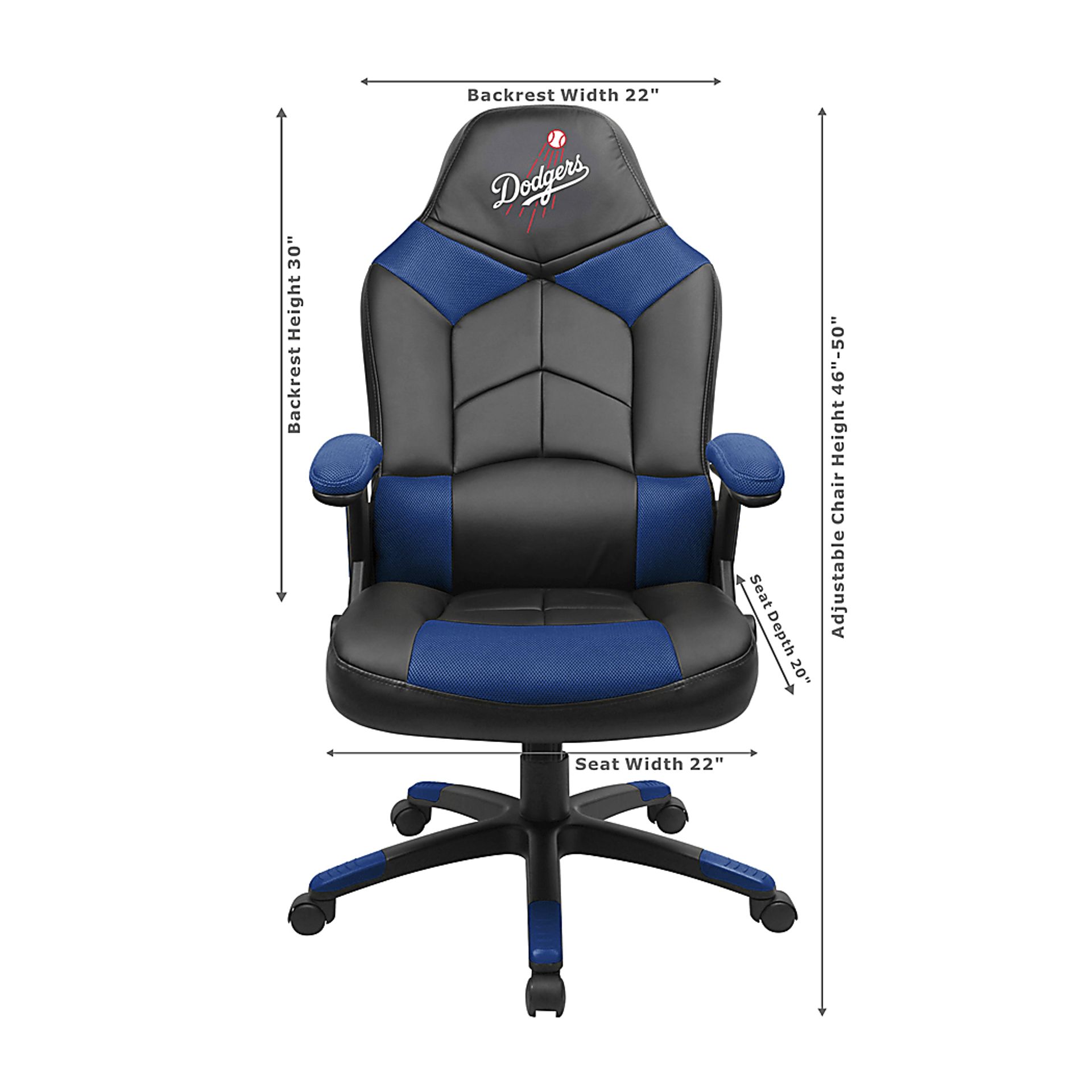 Big Team MBL Los Angeles Dodgers Cubs Blue Oversized Gaming Chair - Image 3