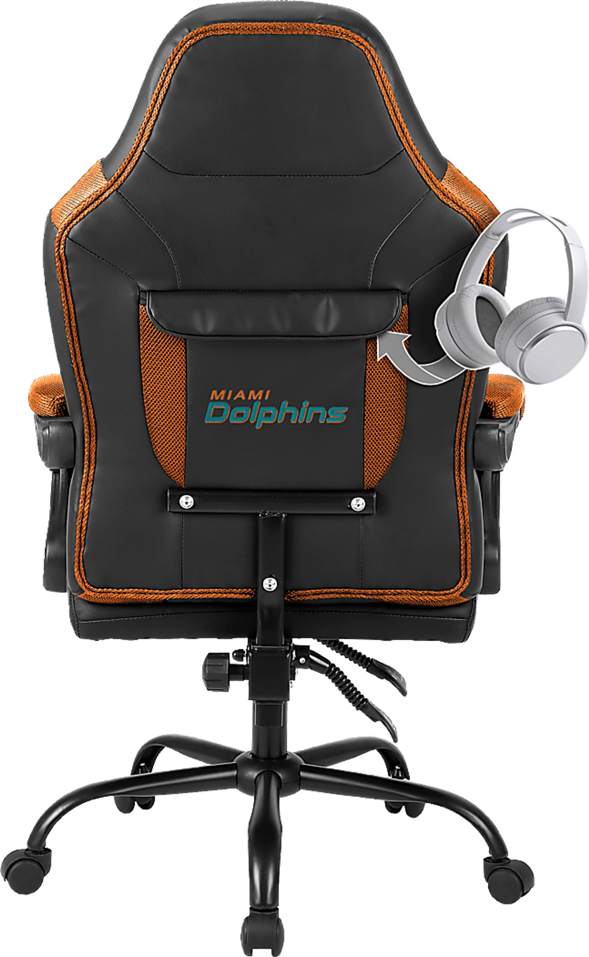 Big Team Miami Dolphins Orange Office Chair - Image 3