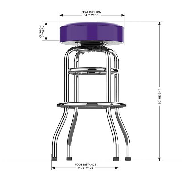 Big Team Minnesota Vikings Purple Barstool - Thumbnail - Image 5