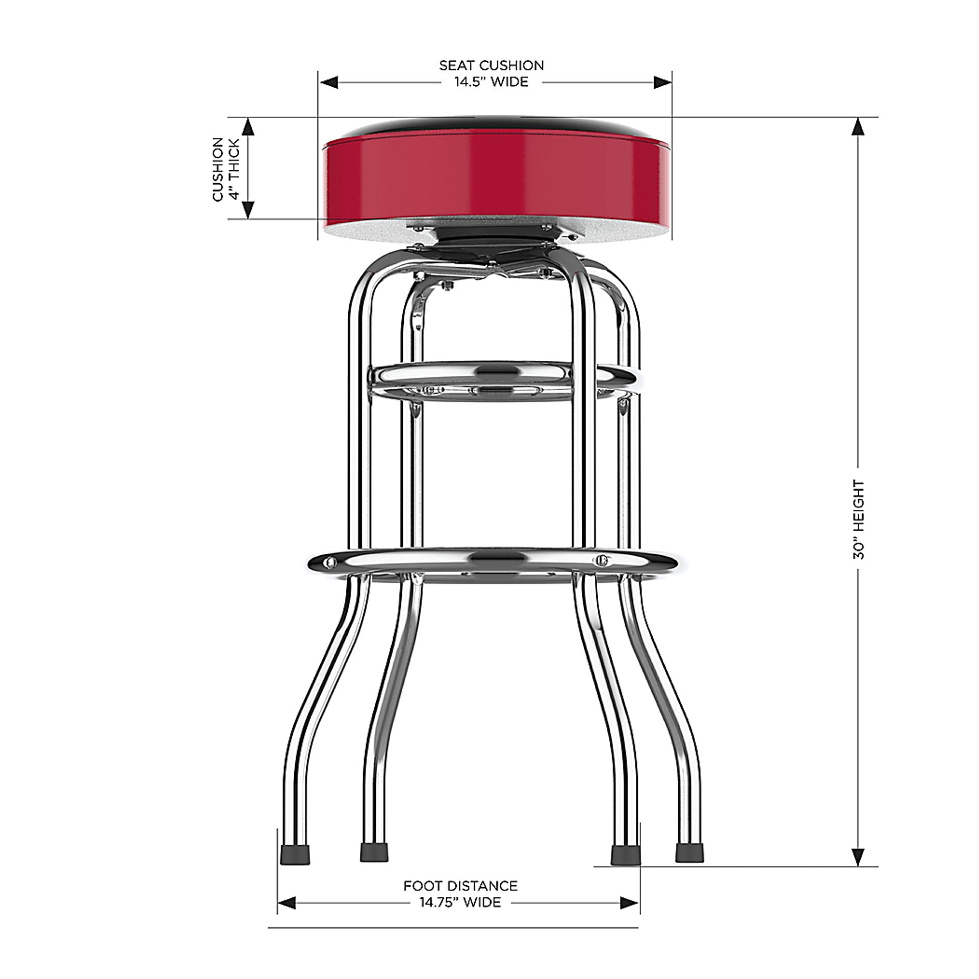 Arizona Diamondbacks Red Barstool - Image 5