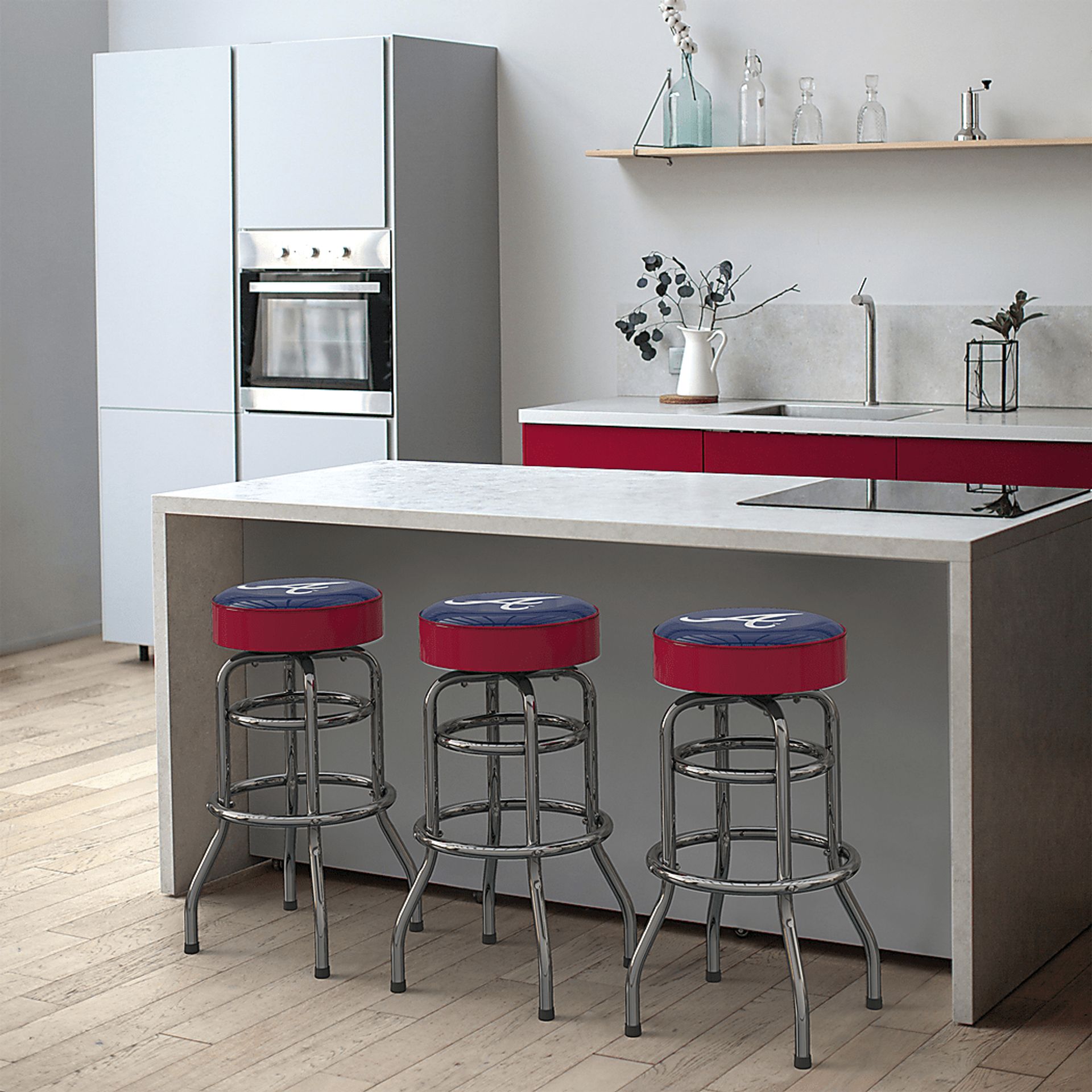 Atlanta Braves Red Barstool - Image 3
