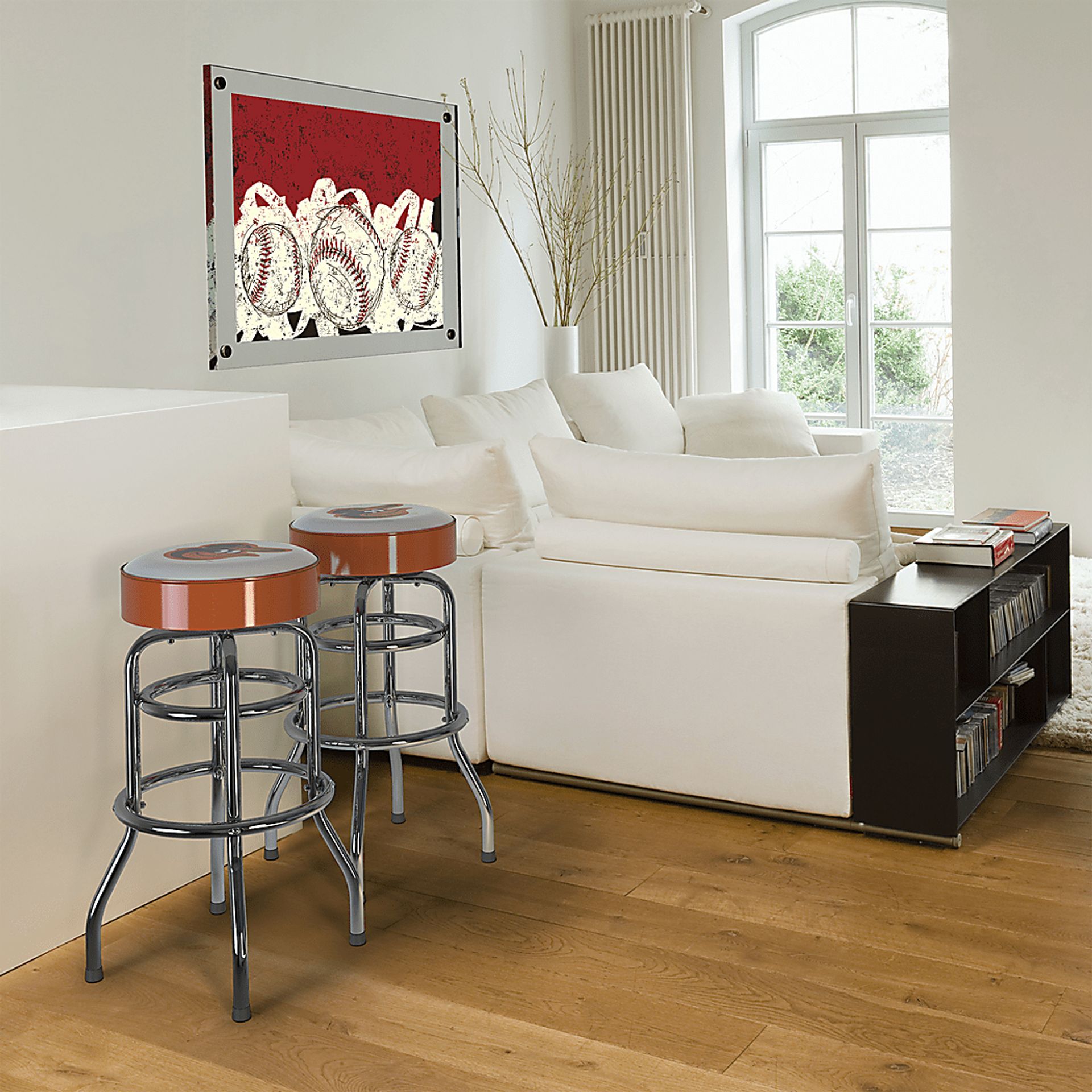 Baltimore Orioles Orange Barstool - Image 2