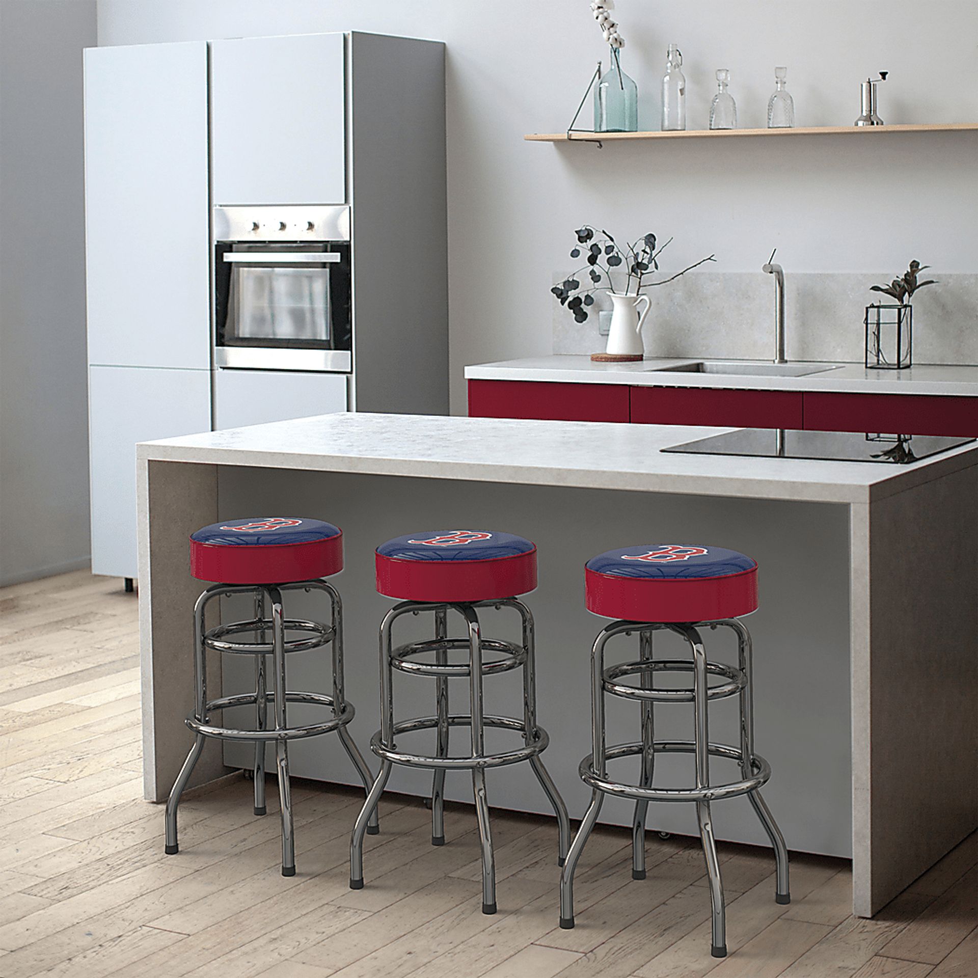 Boston Red Sox Red Barstool - Image 3