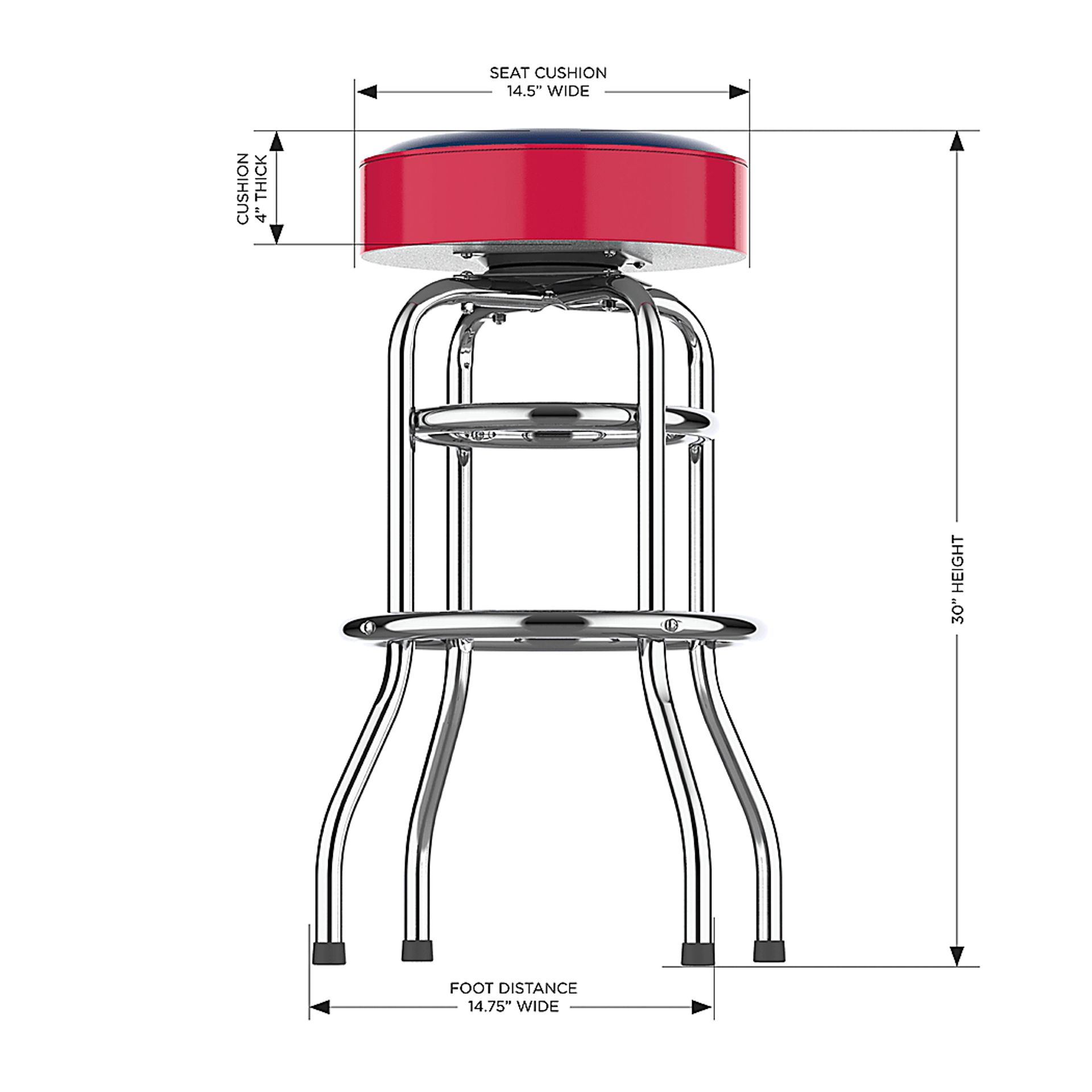 Boston Red Sox Red Barstool - Image 5