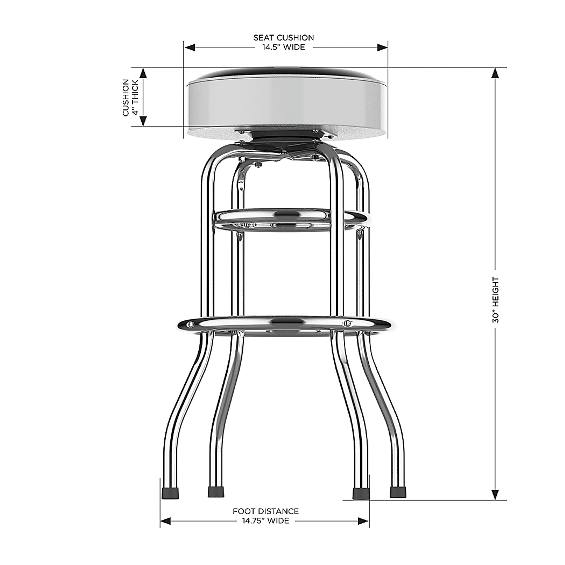 Chicago White Sox White Barstool - Image 5