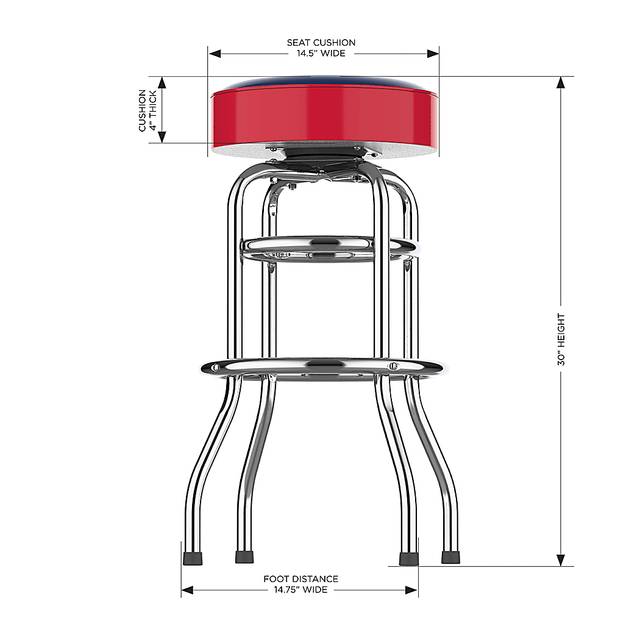 Cleveland Guardians Red Barstool - Thumbnail - Image 5