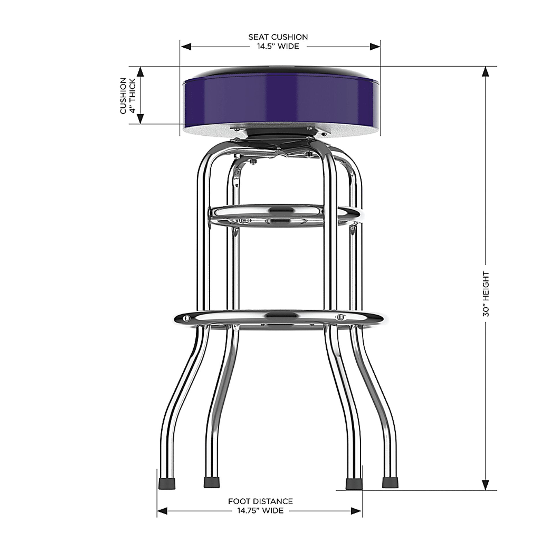 Colorado Rockies Purple Barstool - Image 5