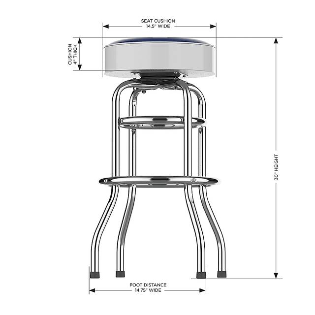 Detroit Tigers White Barstool - Thumbnail - Image 5