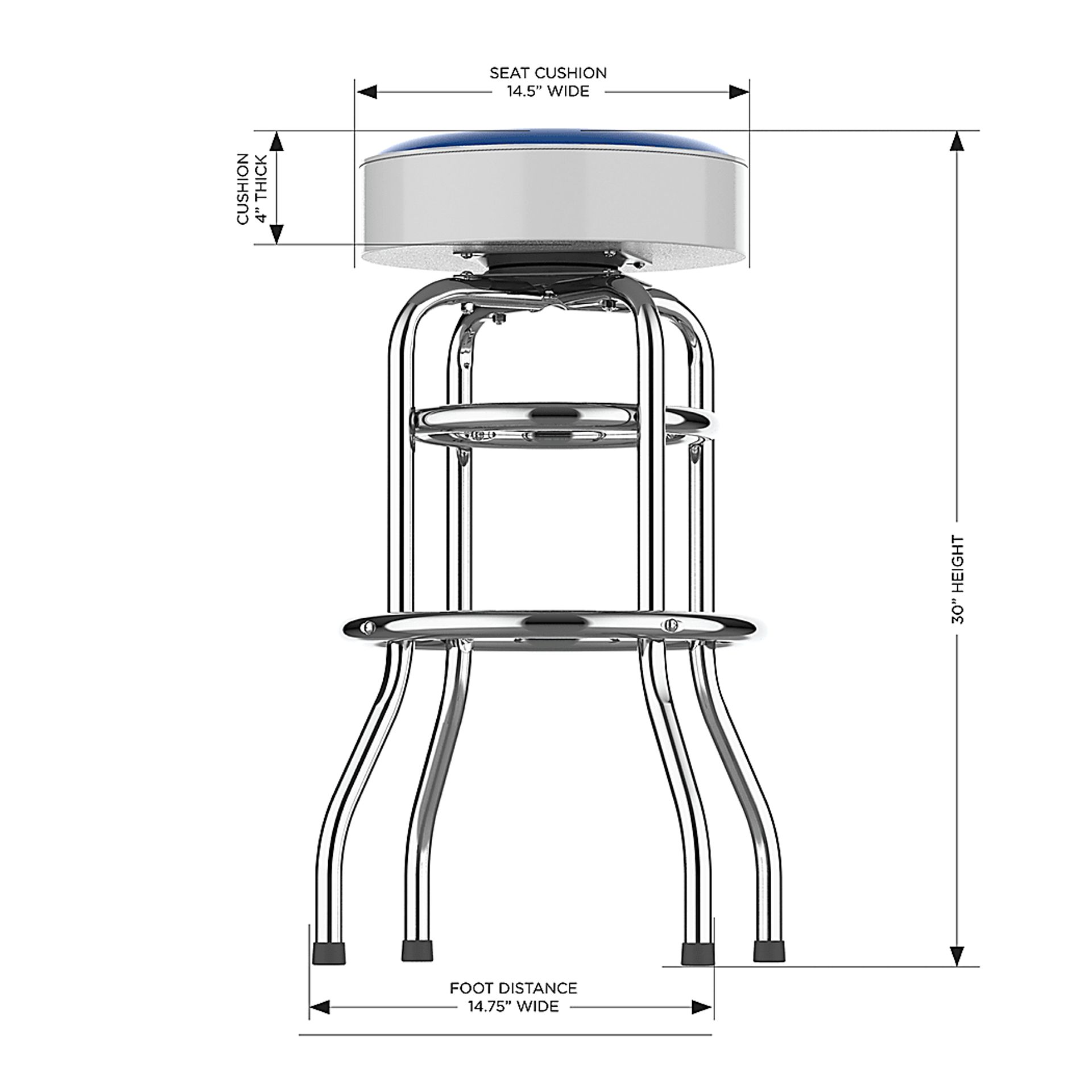 Kansas City Royals White Barstool - Image 5
