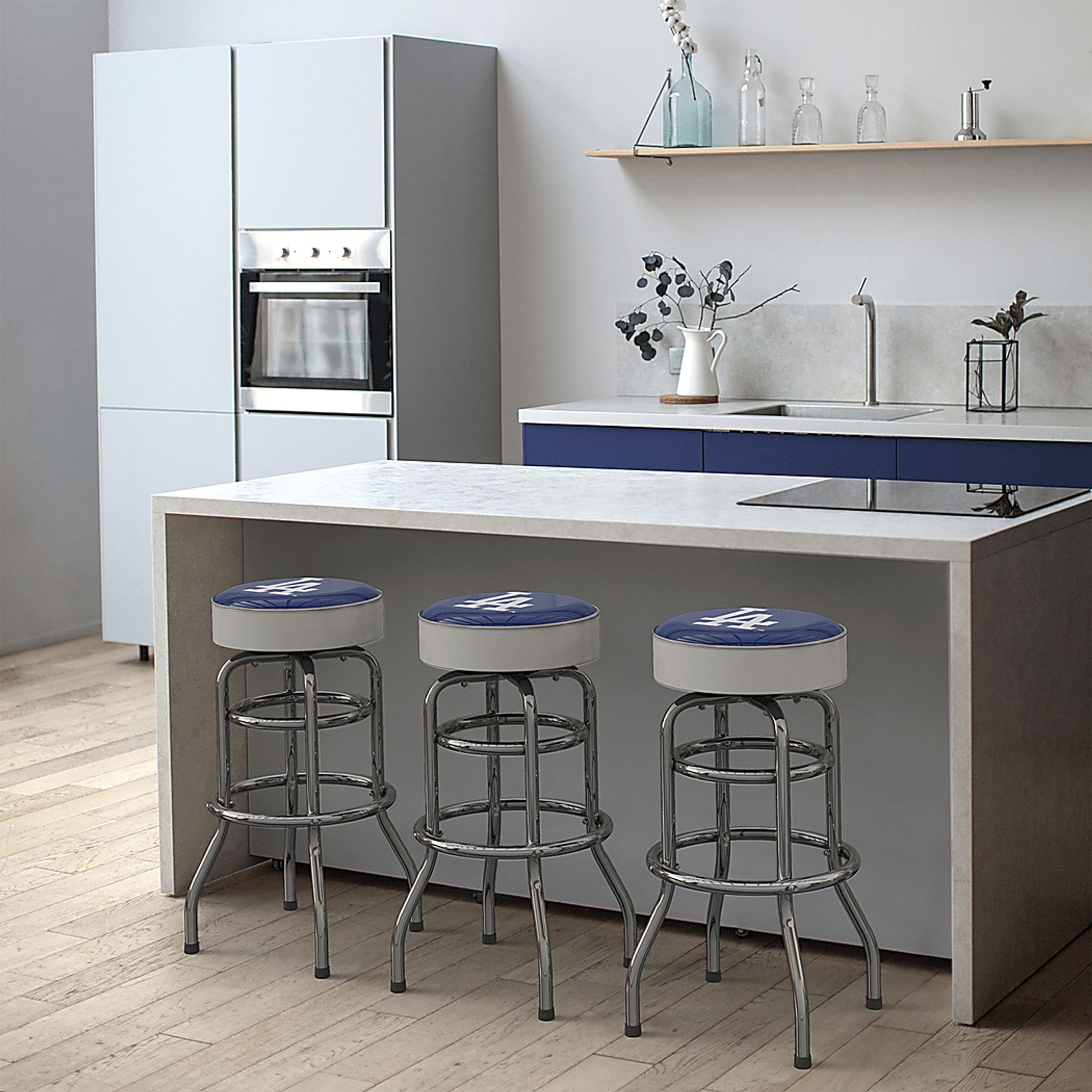 Los Angeles Dodgers White Barstool - Image 3
