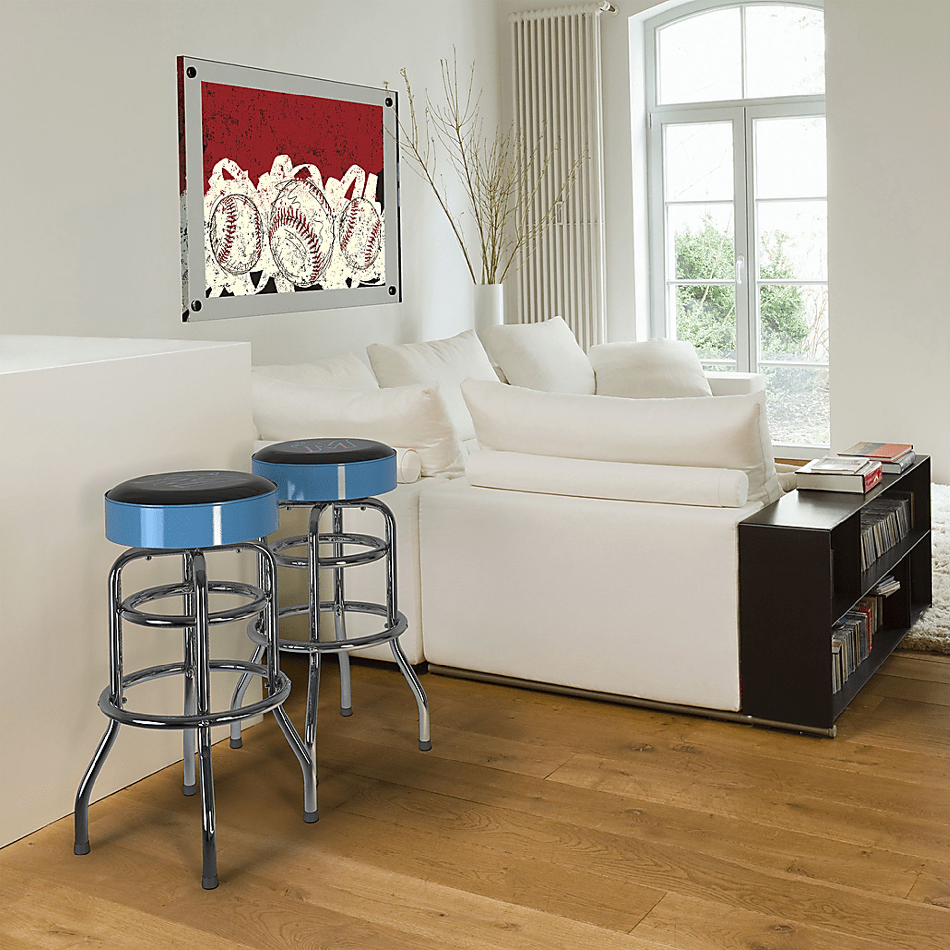 Miami Marlins Light Blue Barstool - Image 2