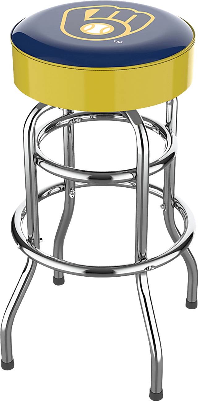 Milwaukee Brewers Yellow Barstool - Thumbnail - Image 1