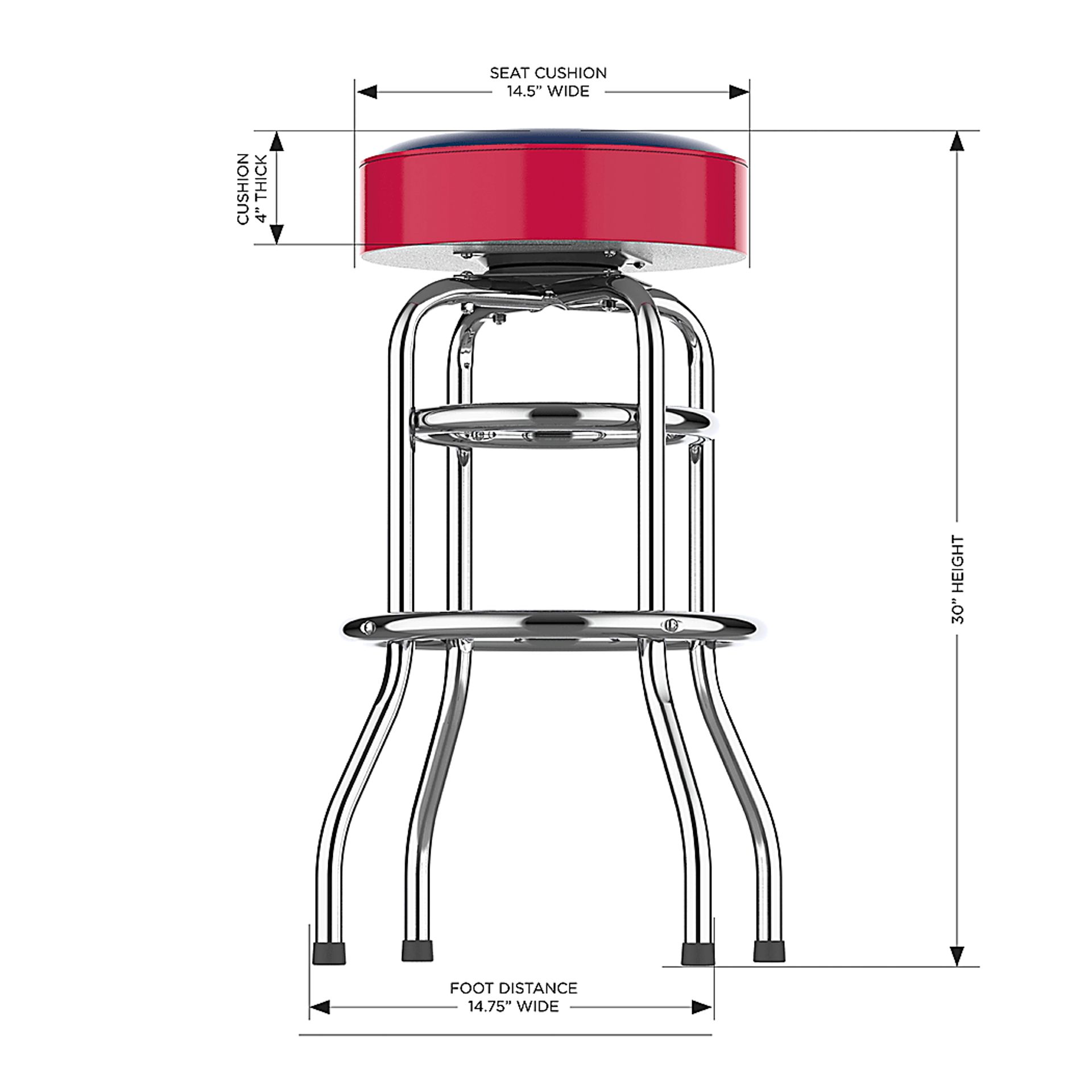 Minnesota Twins Red Barstool - Image 5