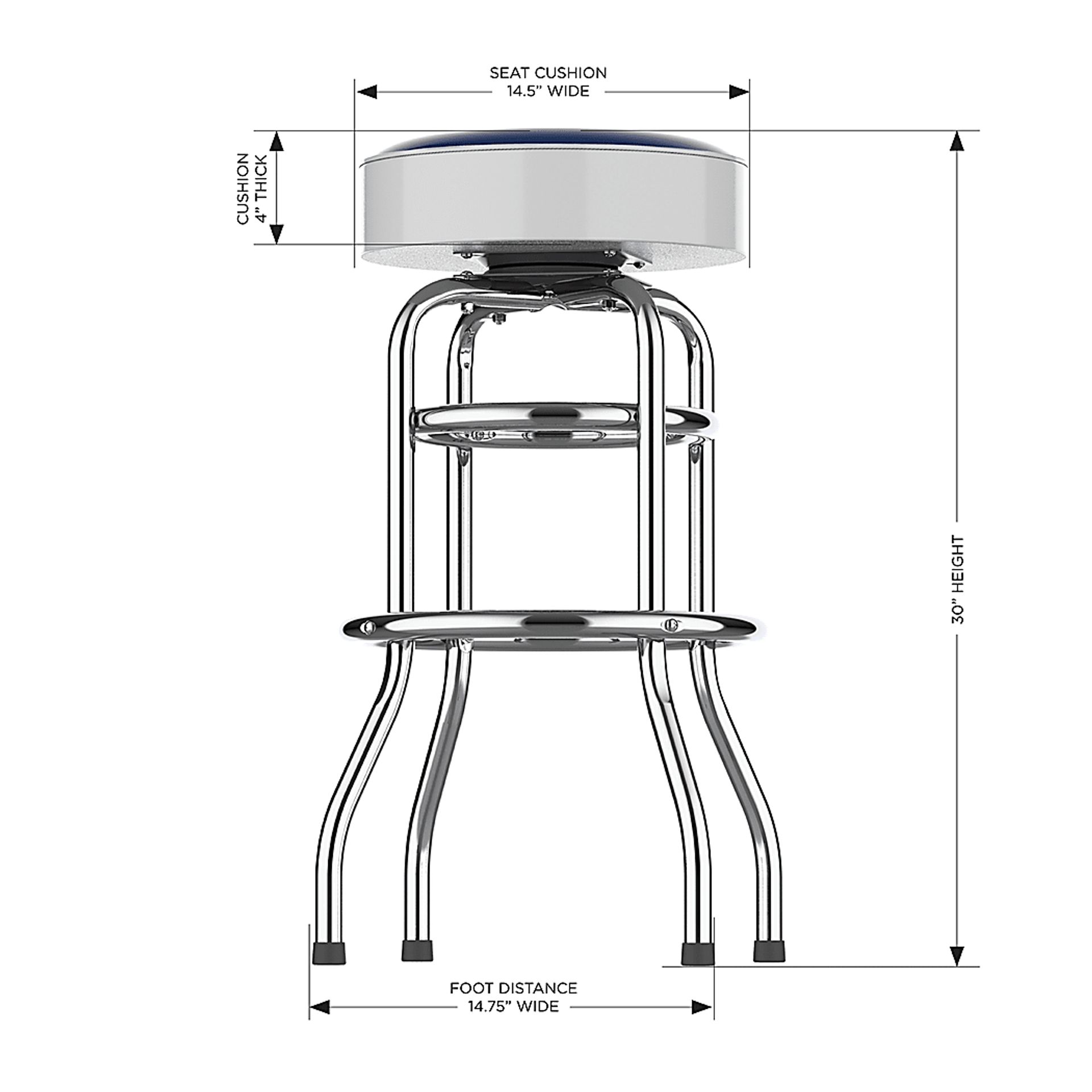 New York Yankees White Barstool - Image 5