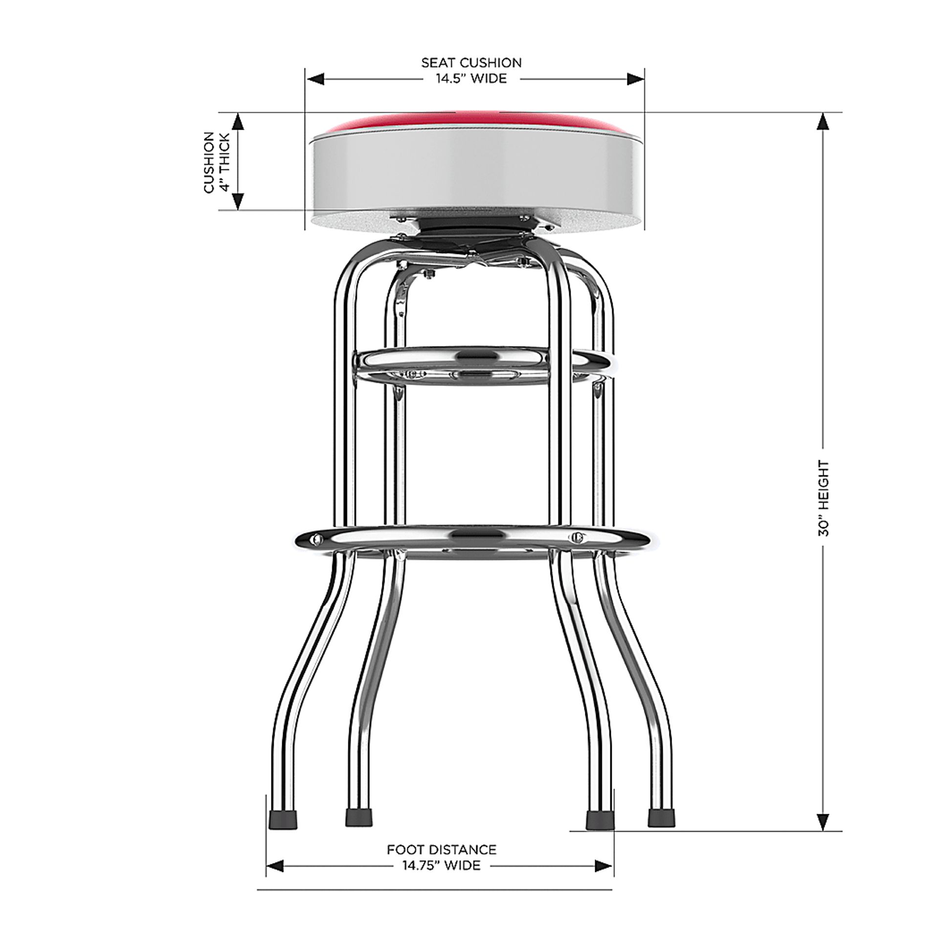 Philadelphia Phillies White Barstool - Image 5