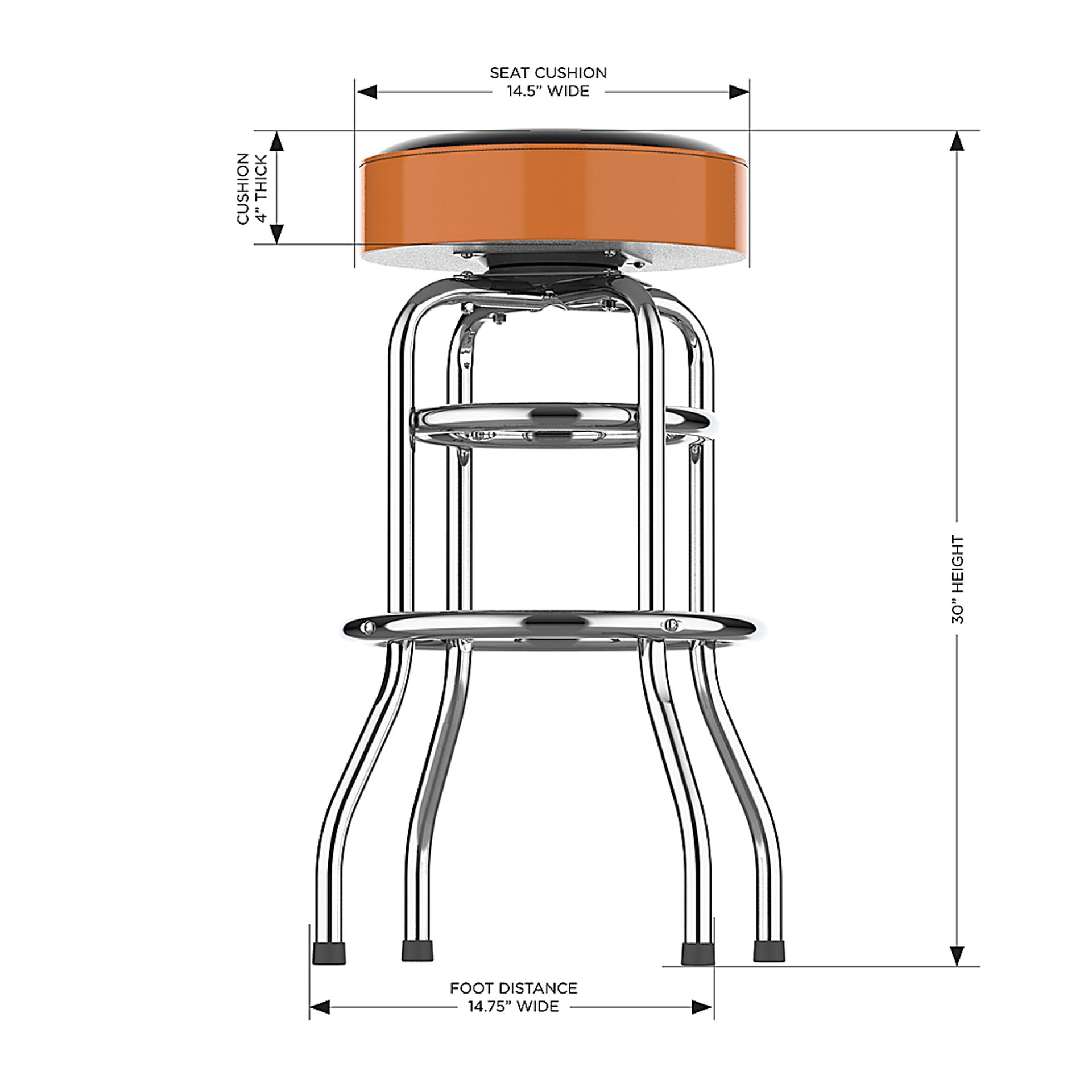 San Francisco Giants Orange Barstool - Image 5