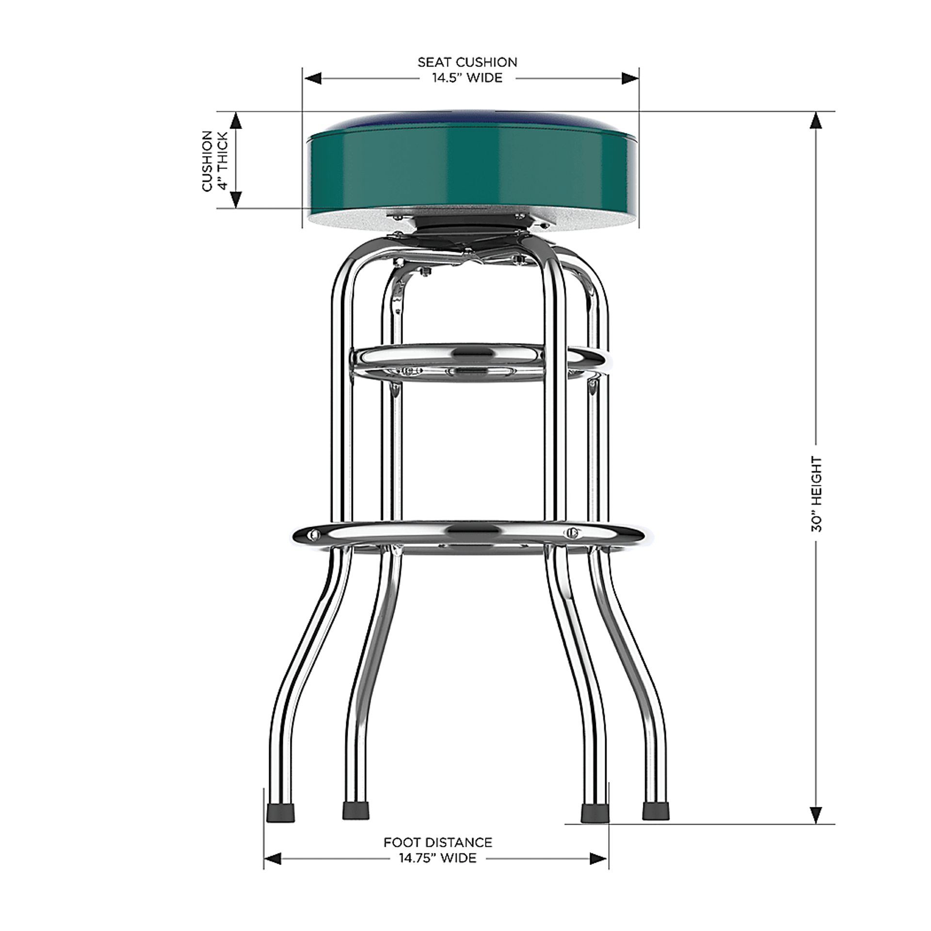 Seattle Mariners Green Barstool - Image 5