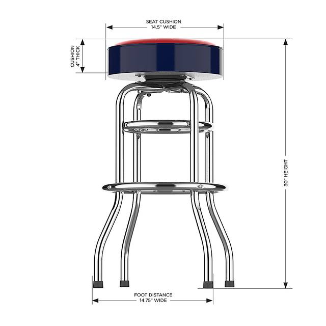 St. Louis Cardinals Navy Barstool - Thumbnail - Image 5