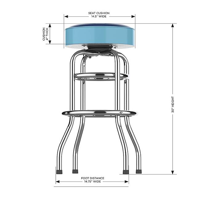 Tampa Bay Rays Light Blue Barstool - Thumbnail - Image 5