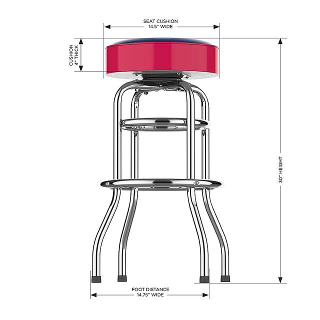 Toronto Blue Jays Red Barstool - Thumbnail - Image 5
