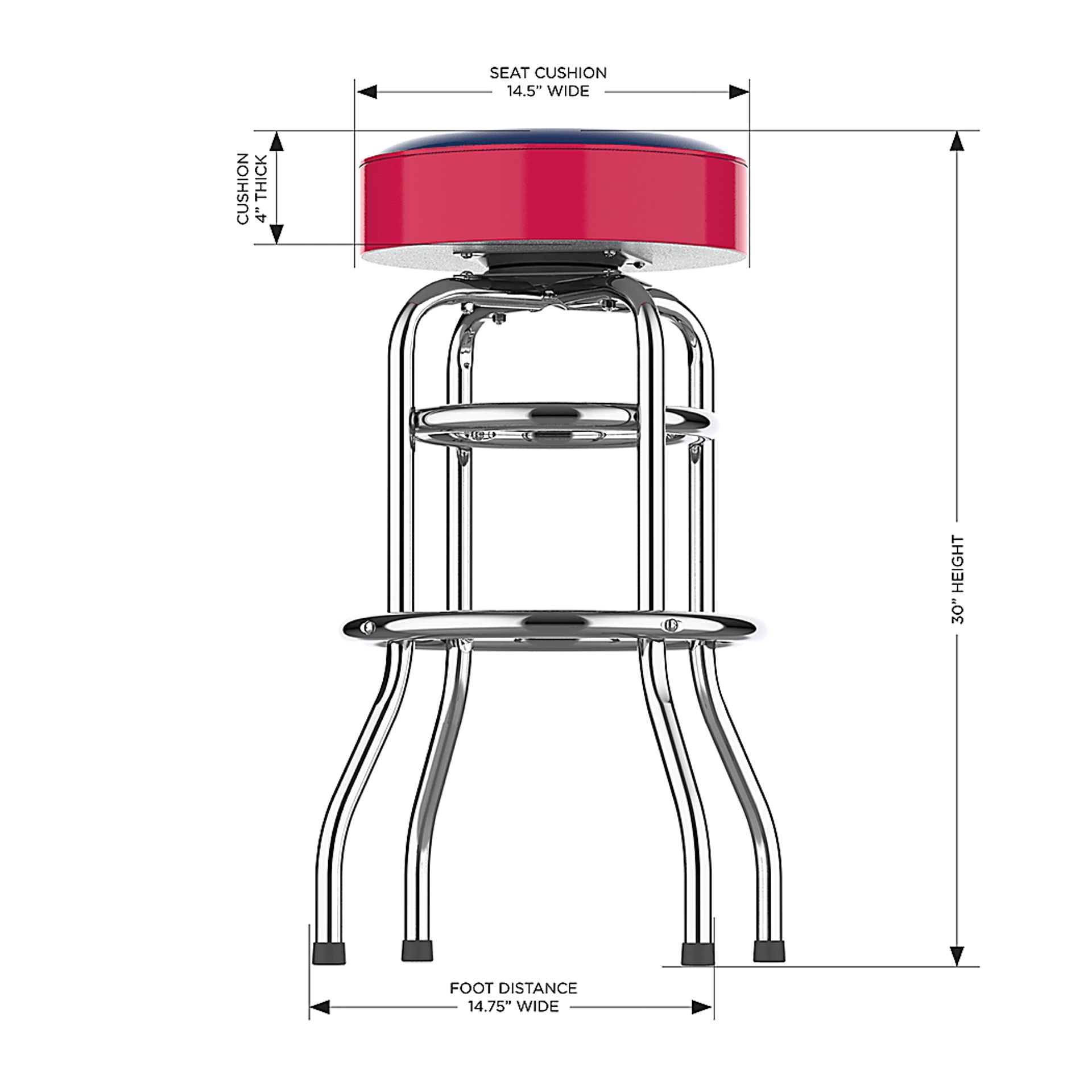 Toronto Blue Jays Red Barstool - Image 5