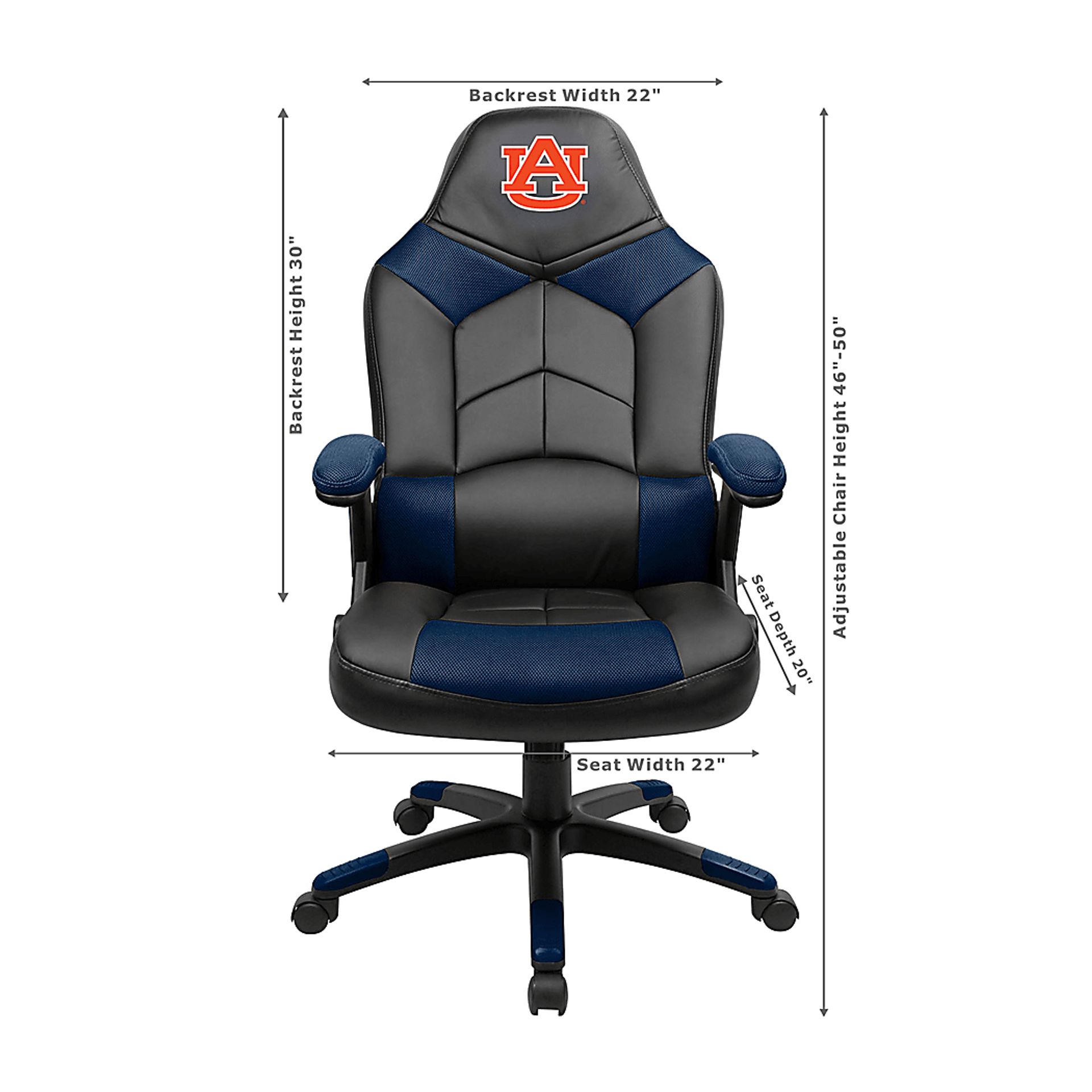 Big Team NCAA Auburn University Navy Oversized Gaming Chair - Image 3