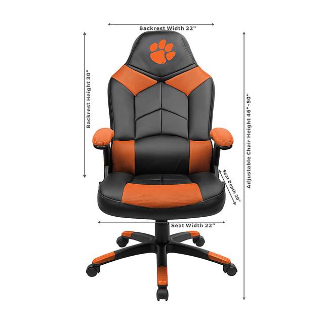 Big Team NCAA Clemson University Orange Oversized Gaming Chair - Thumbnail - Image 3