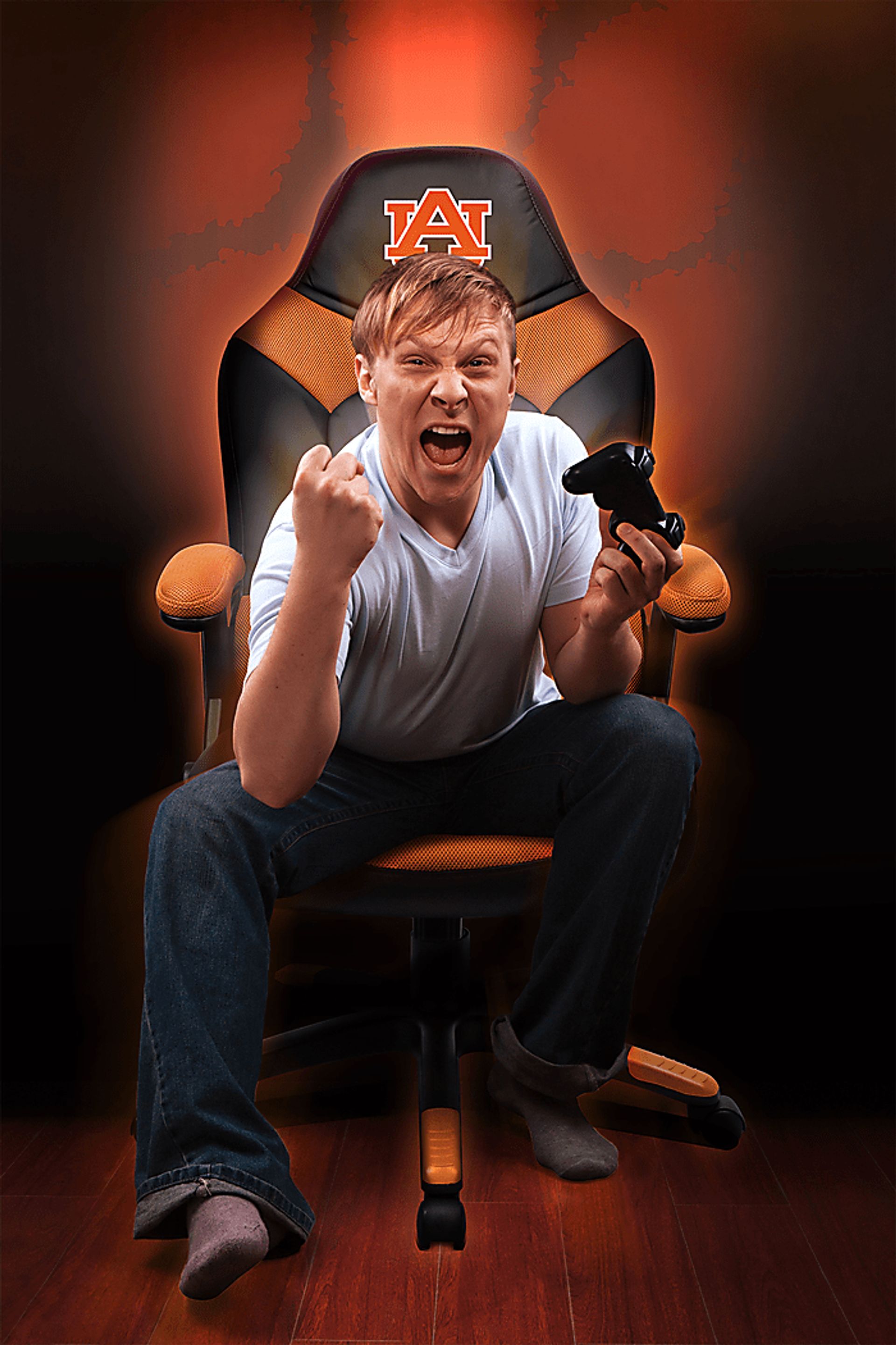 Big Team NCAA Clemson University Orange Oversized Gaming Chair - Image 4