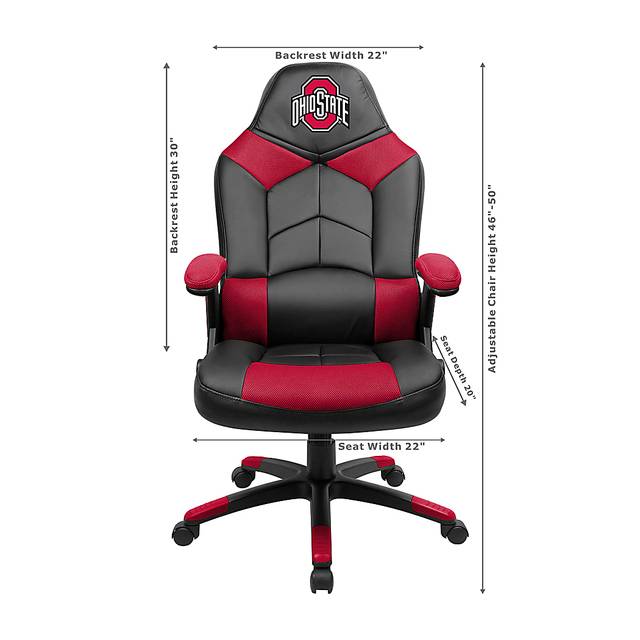 Big Team NCAA Ohio State Red Oversized Gaming Chair - Thumbnail - Image 3